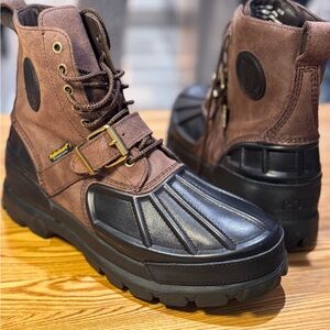 Polo Ralph Lauren Brown and Black Rain Boots